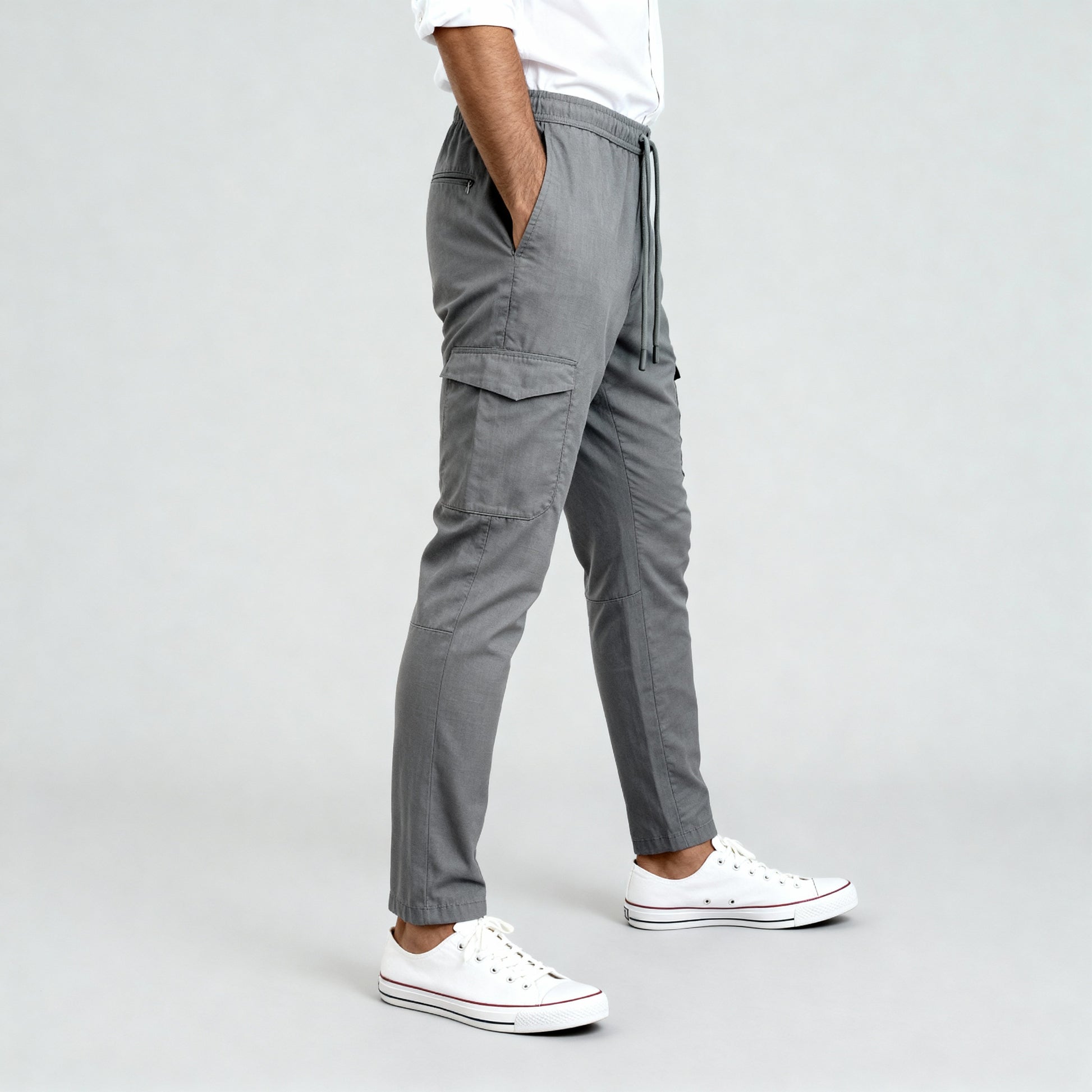 Cotton Ankle Length Cargos