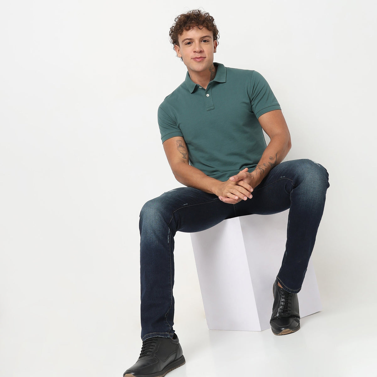 Regular Fit Solid Polo T-Shirt