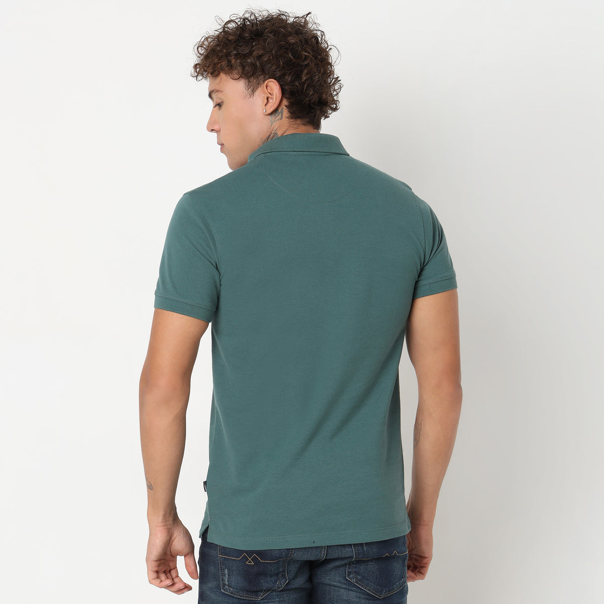 Regular Fit Solid Polo T-shirt