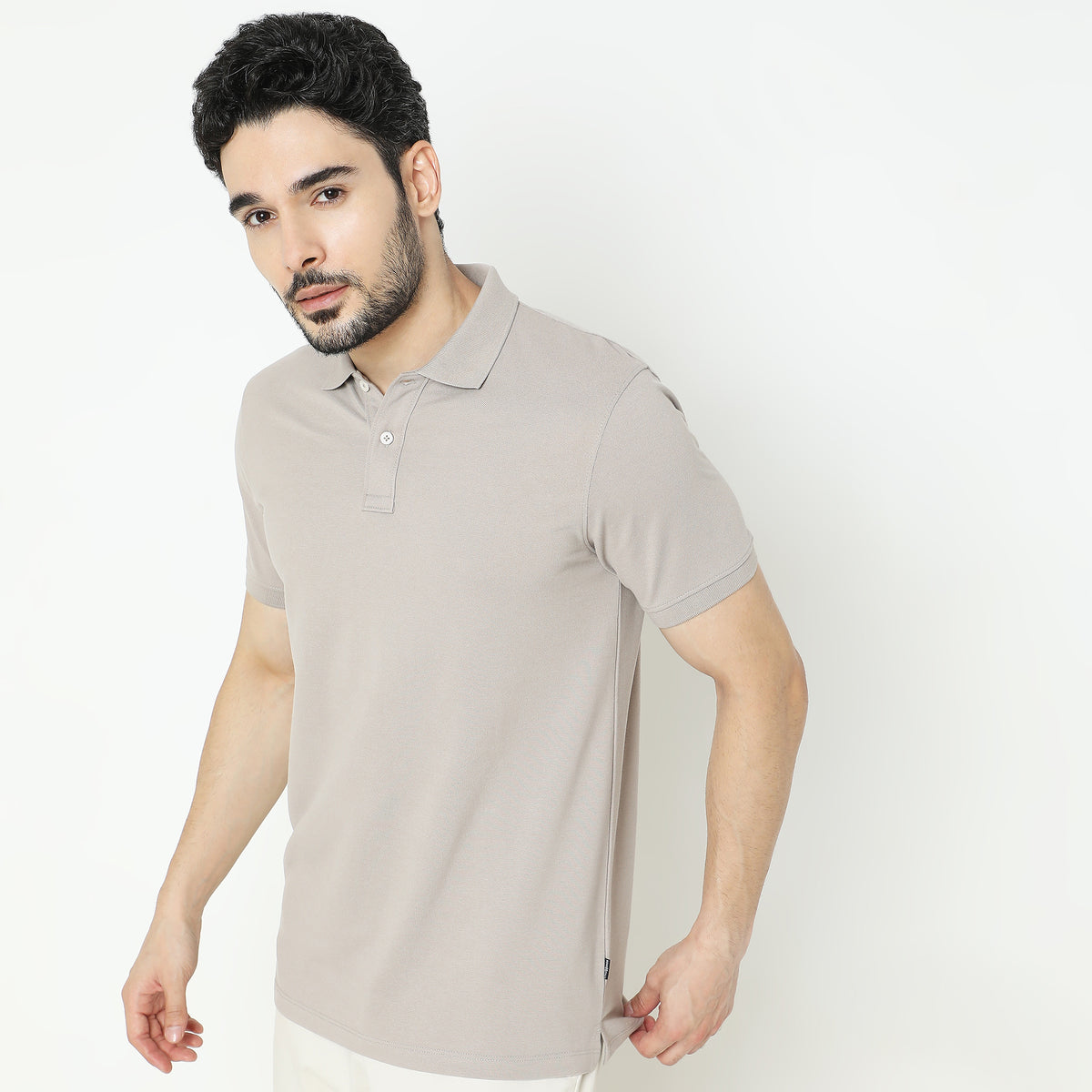 Regular Fit Solid Polo T-Shirt