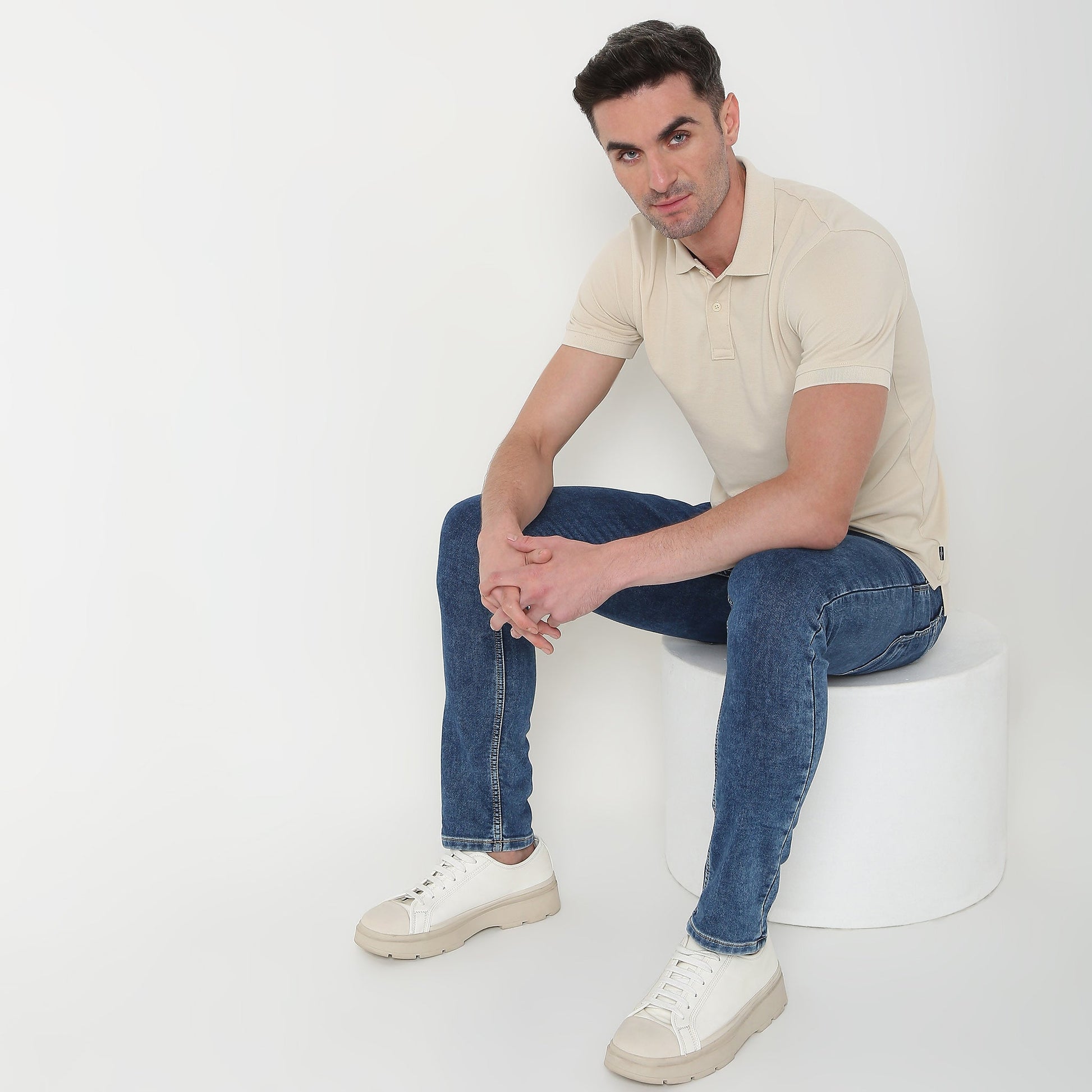 Regular Fit Solid Polo T-Shirt