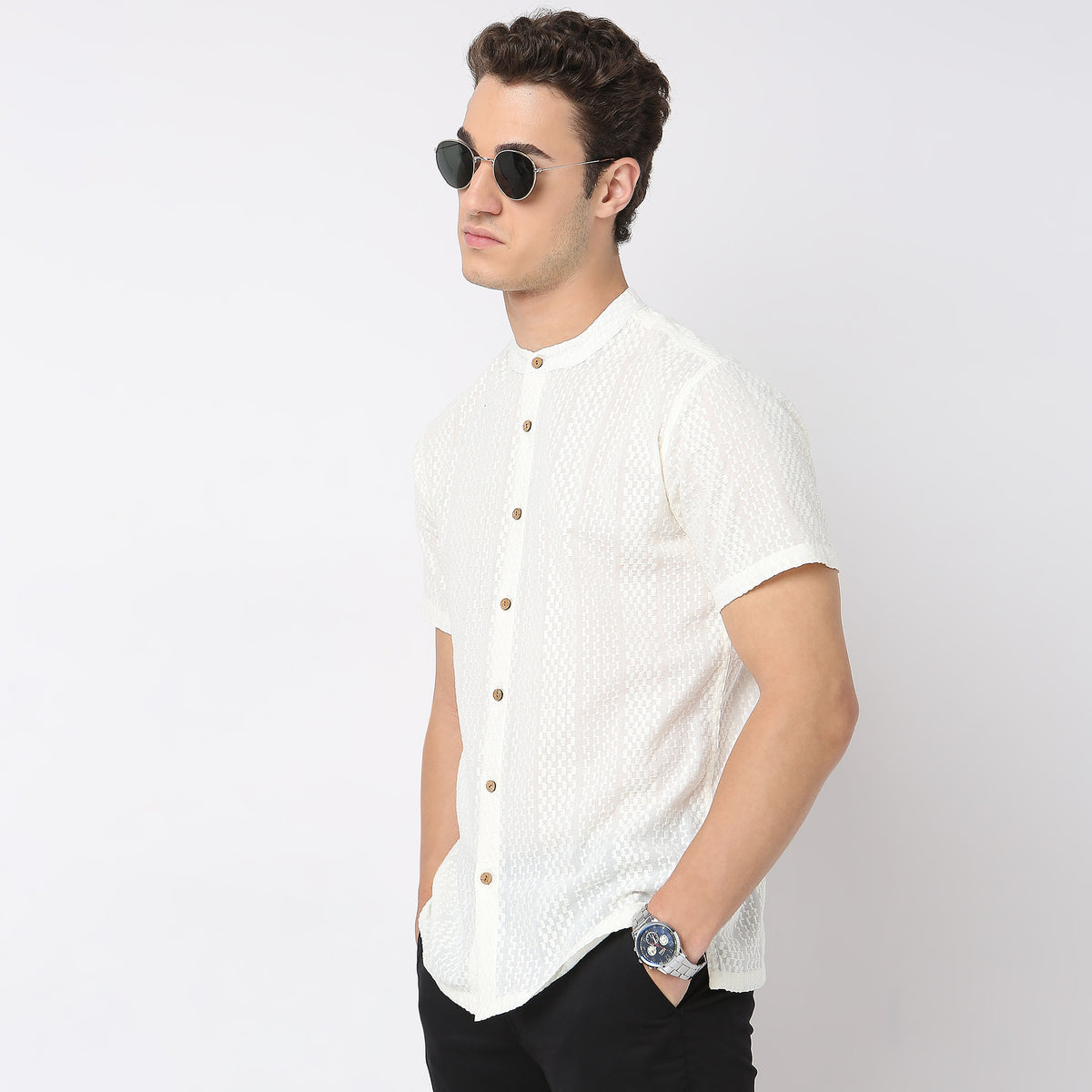 Regular Fit Jacquard Shirt