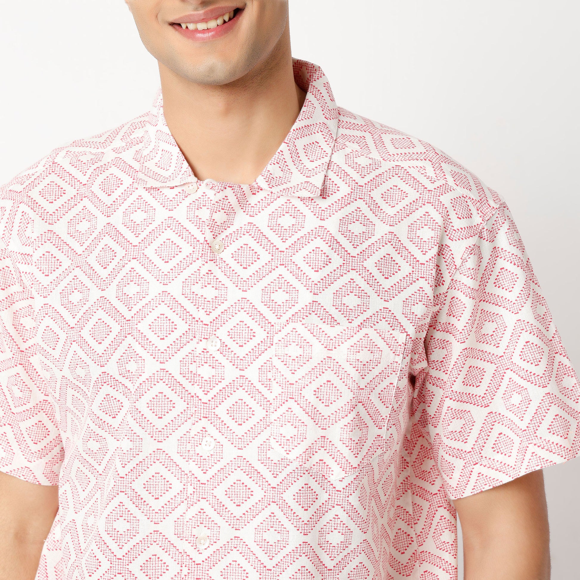 Regular Fit Printed Short Length Shirt