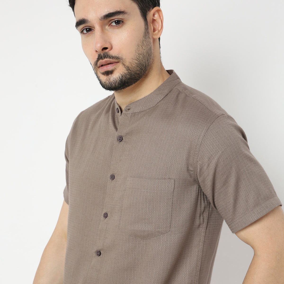 Regular Fit Solid Shirt