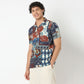 Camp Collar Short Length Printed Shirt