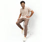 Cotton Striped Polo Neck Shirt