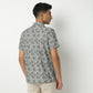 Relaxed Fit Printed Camp Collar Shirt