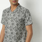 Relaxed Fit Printed Camp Collar Shirt