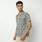 Relaxed Fit Printed Camp Collar Shirt
