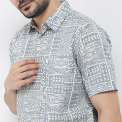 Regular Fit Printed Shirt Collar Shirt