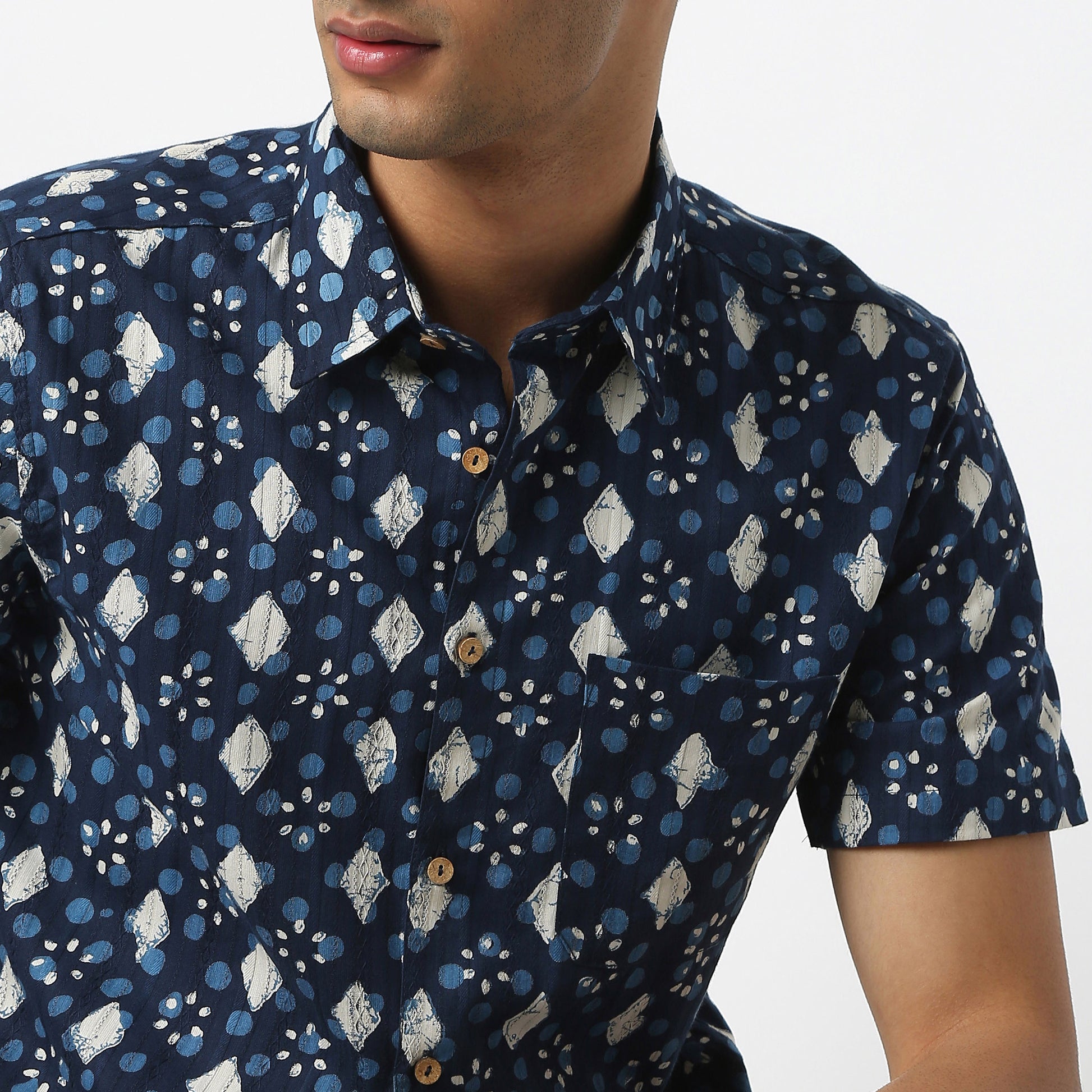 Regular Fit Printed Shirt Collar Shirt