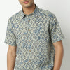Regular Fit Printed Shirt Collar Shirt