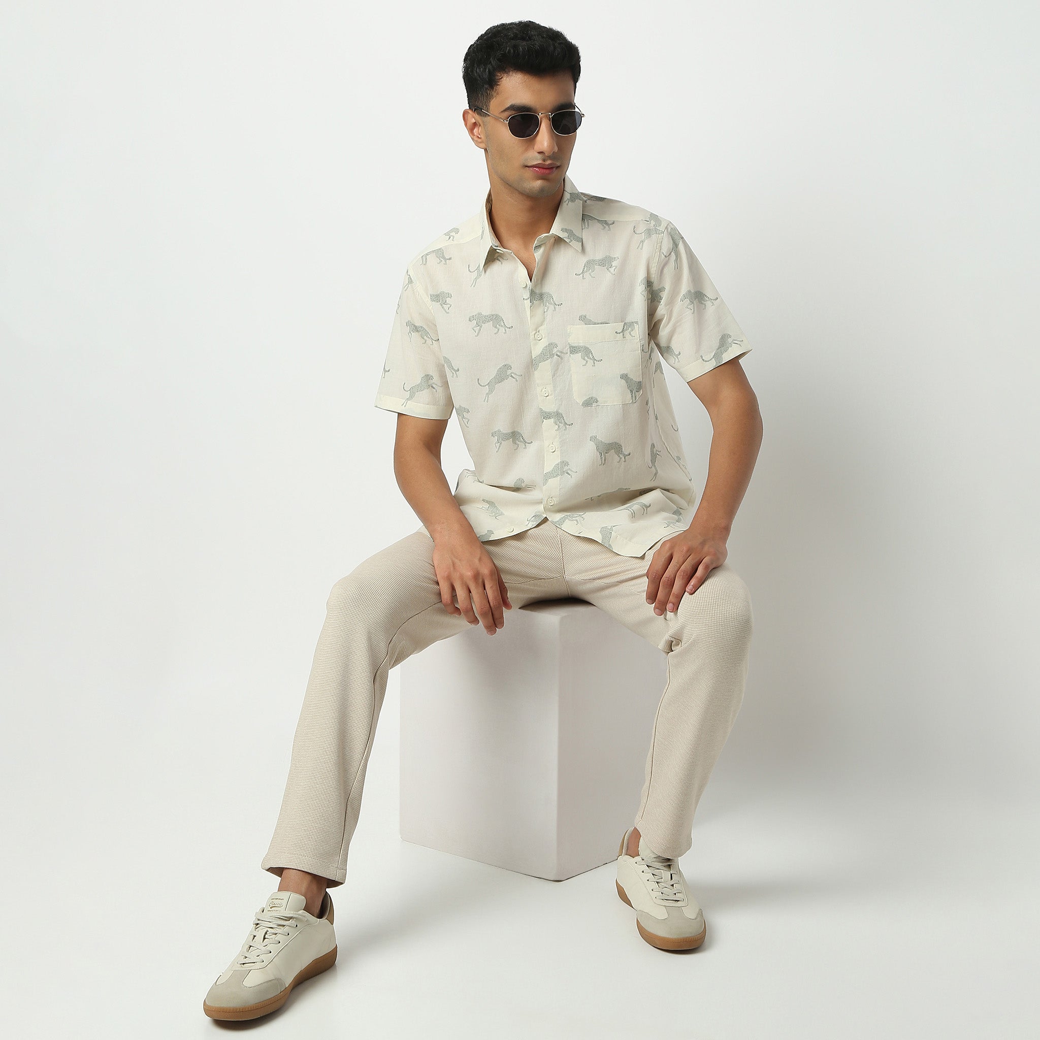 Regular Fit Printed Shirt Collar Shirt