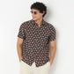 Collar Short Length Printed Shirt