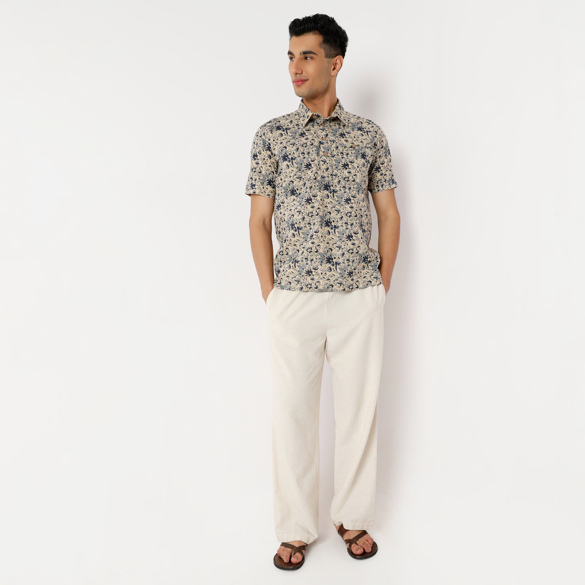 Regular Fit Printed Short Length Shirt