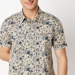 Regular Fit Printed Short Length Shirt