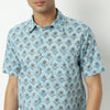 Regular Fit Printed Shirt Collar Shirt