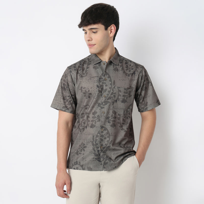 Point Down Printed Shirt