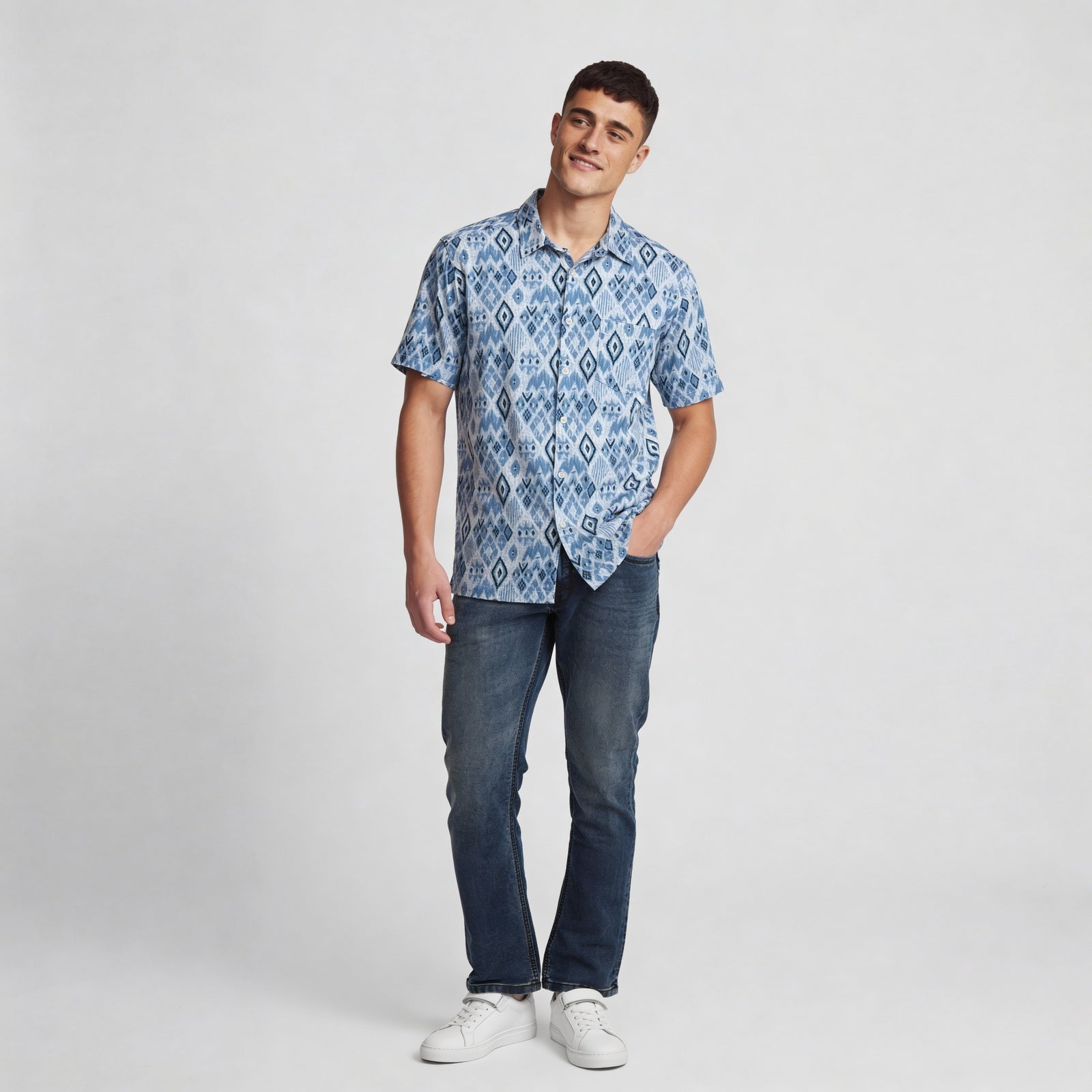 Cotton Printed Cuban Shirt