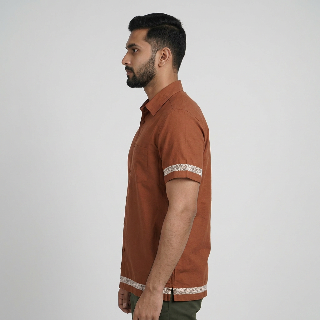 Cotton Embroidered Cuban Shirt