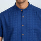 Cotton Mandarin Schiffli Shirt