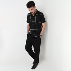 Buy Men Relaxed Fit Embroidered Half Sleeve Shirt  - Style Union