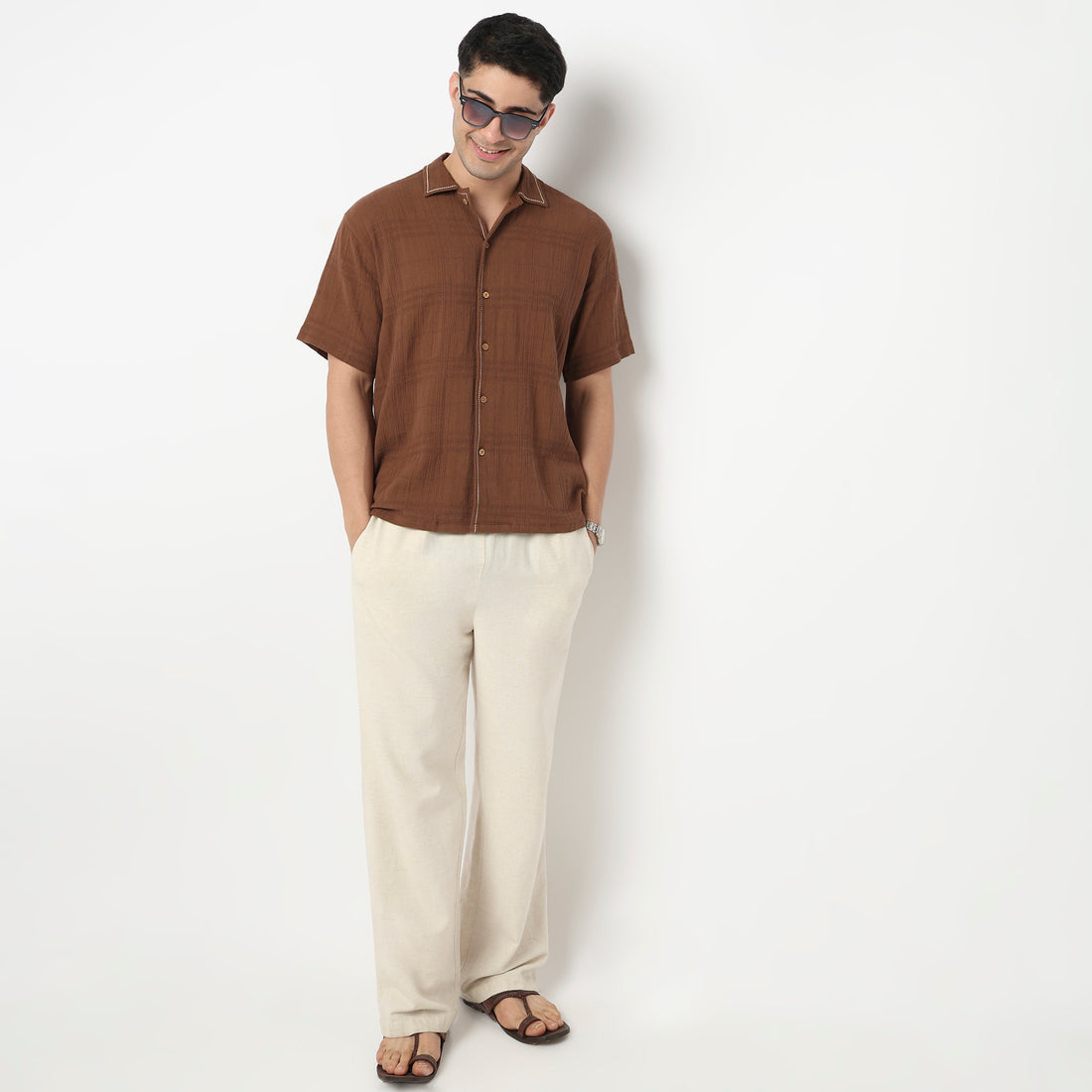 Point Down Embroidered Shirt
