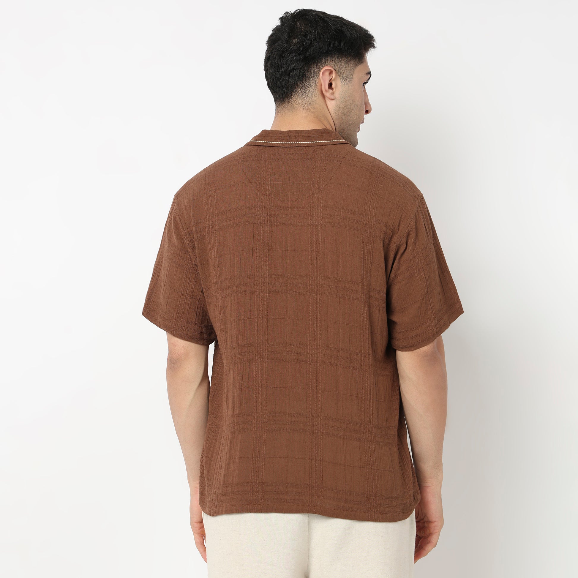 Point Down Embroidered Shirt