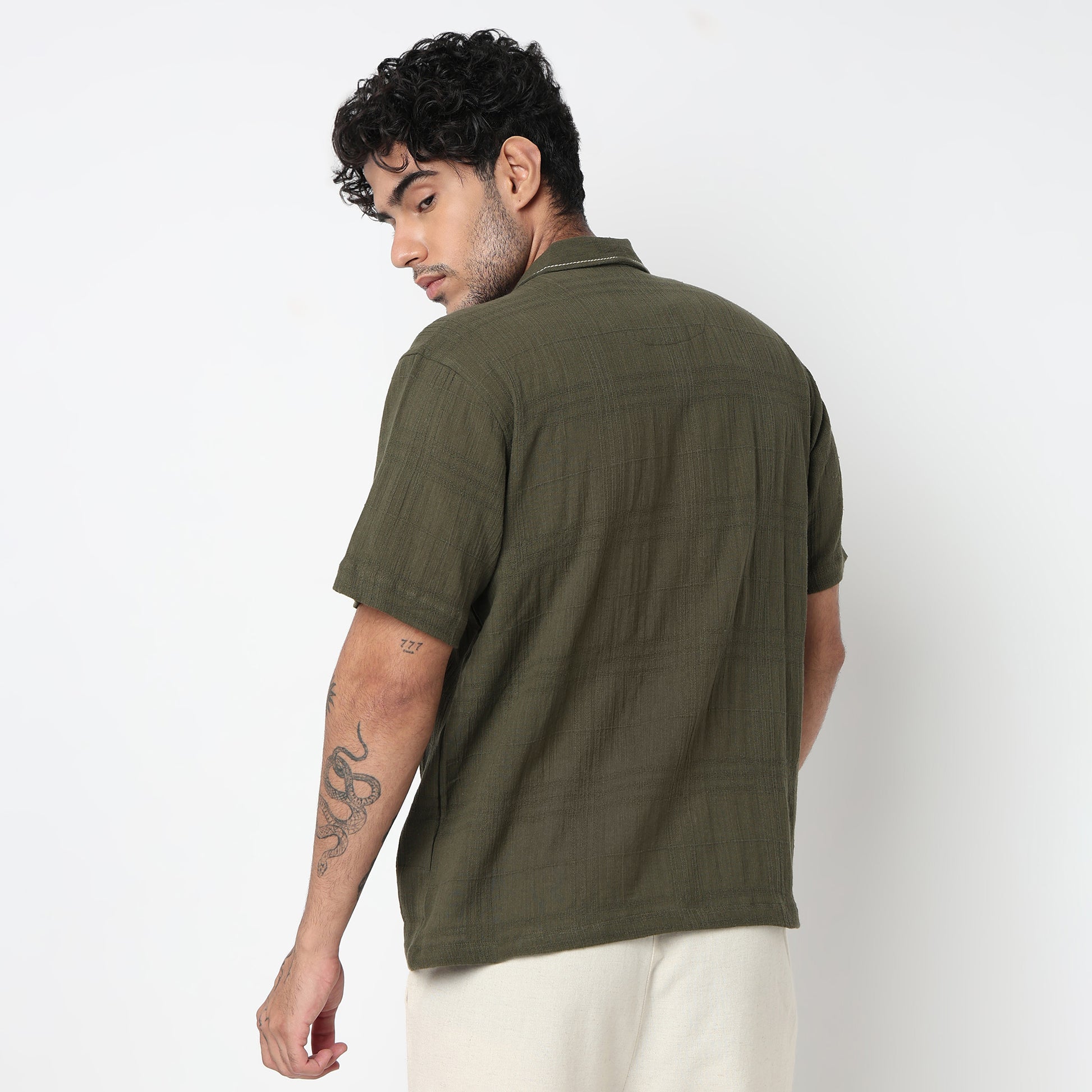 Point Down Embroidered Shirt