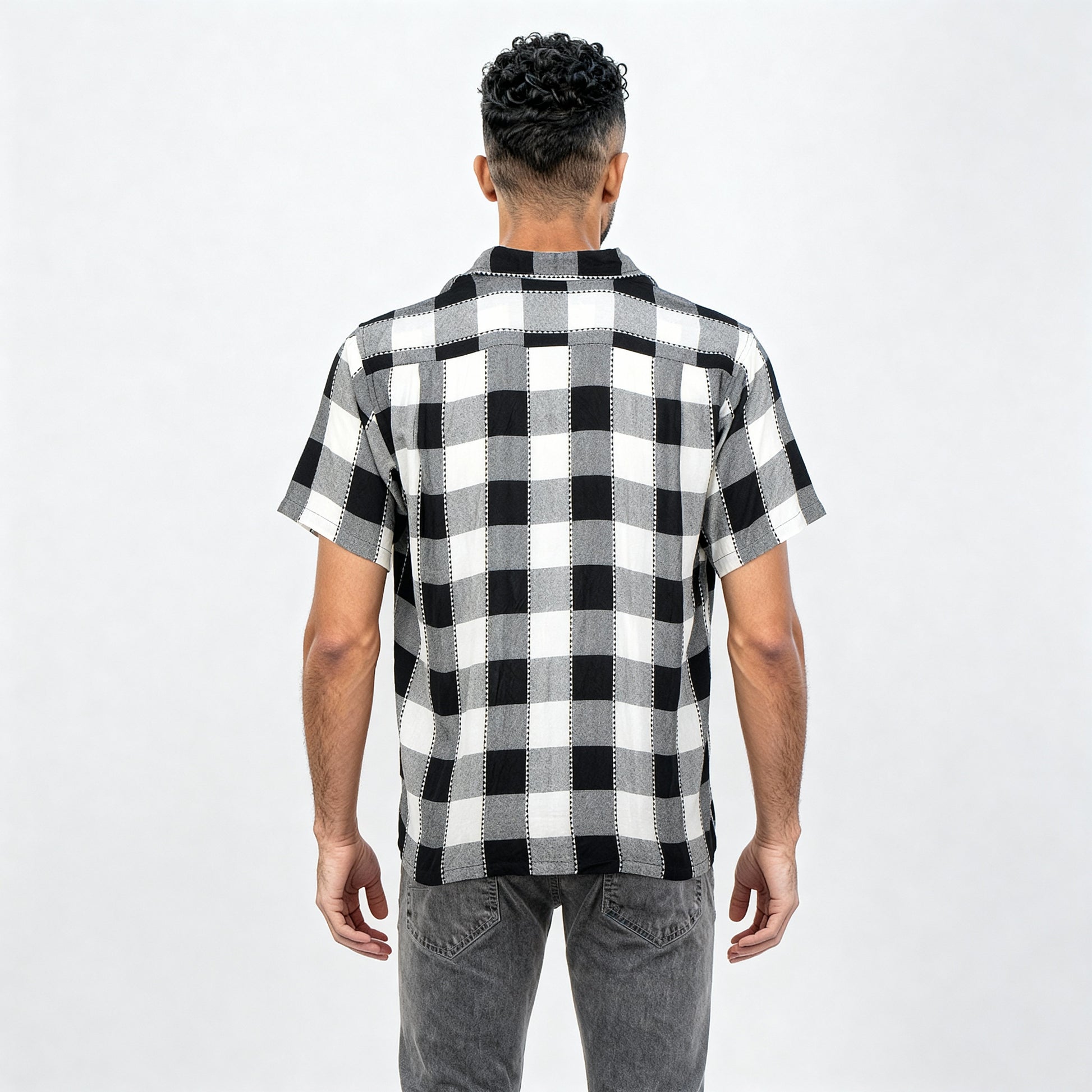 Checkered Point Down Yarn Dyed Shirt