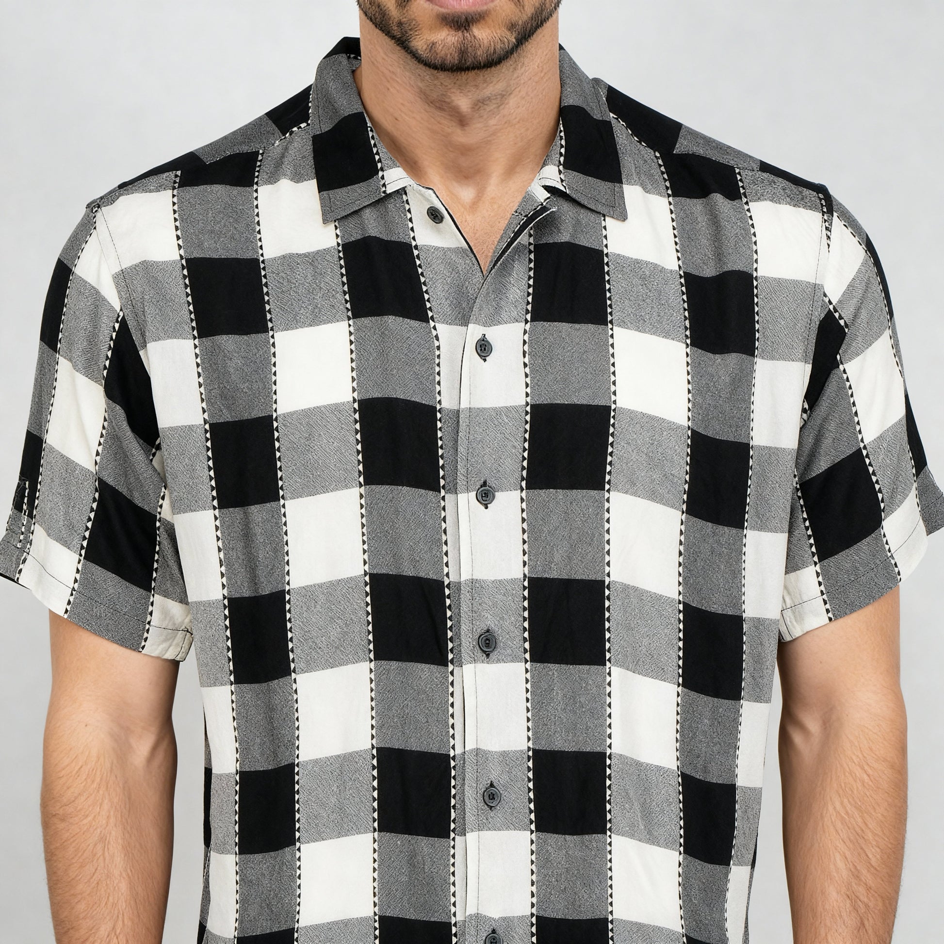 Checkered Point Down Yarn Dyed Shirt