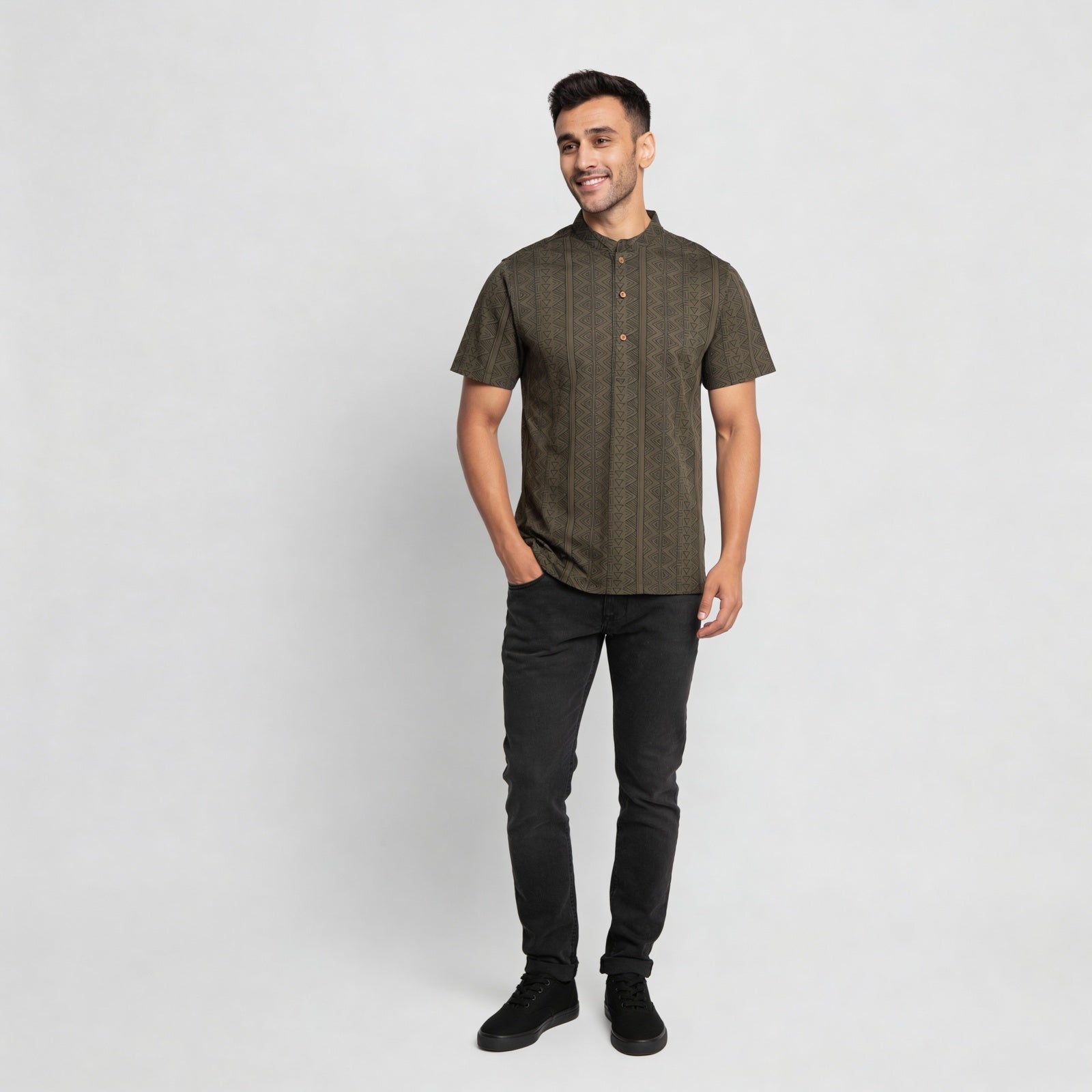 Cotton Printed Half Sleeve Kurta