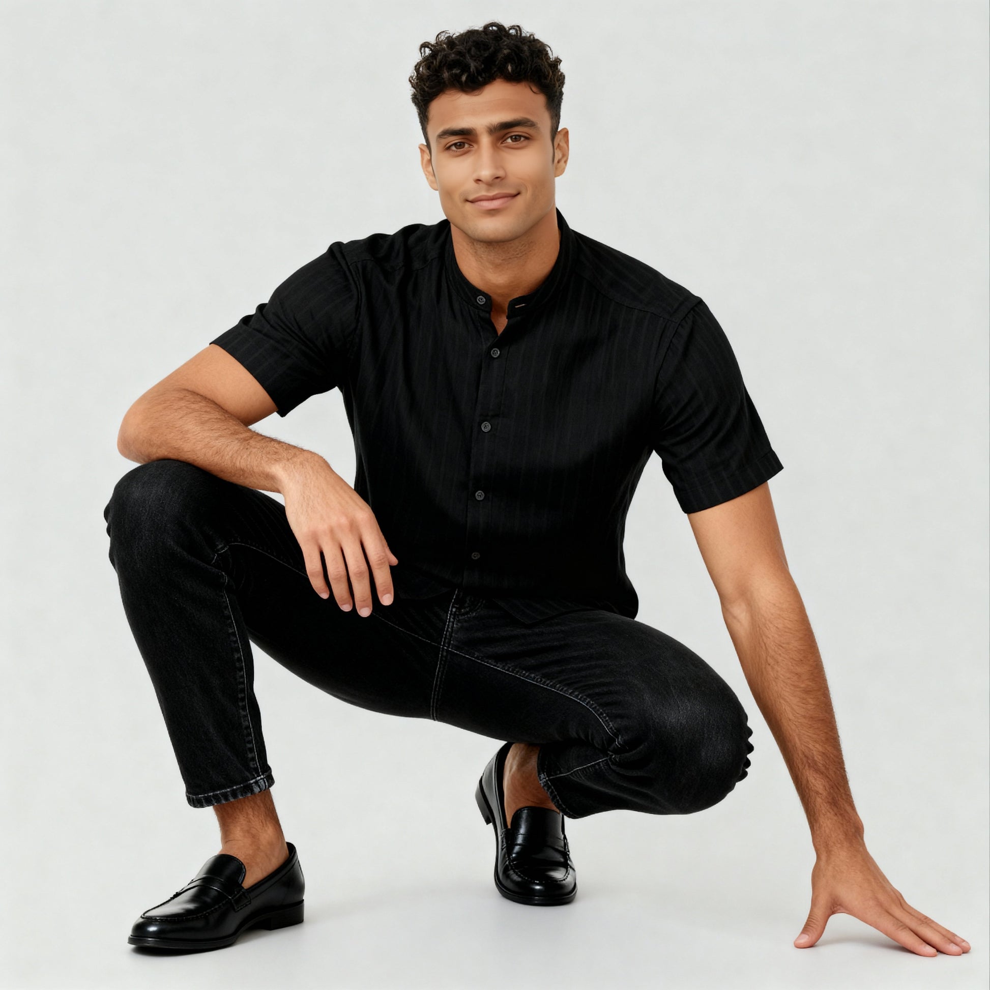Solid Straight Shirt