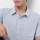 Polo Neck Solid Cotton Shirt