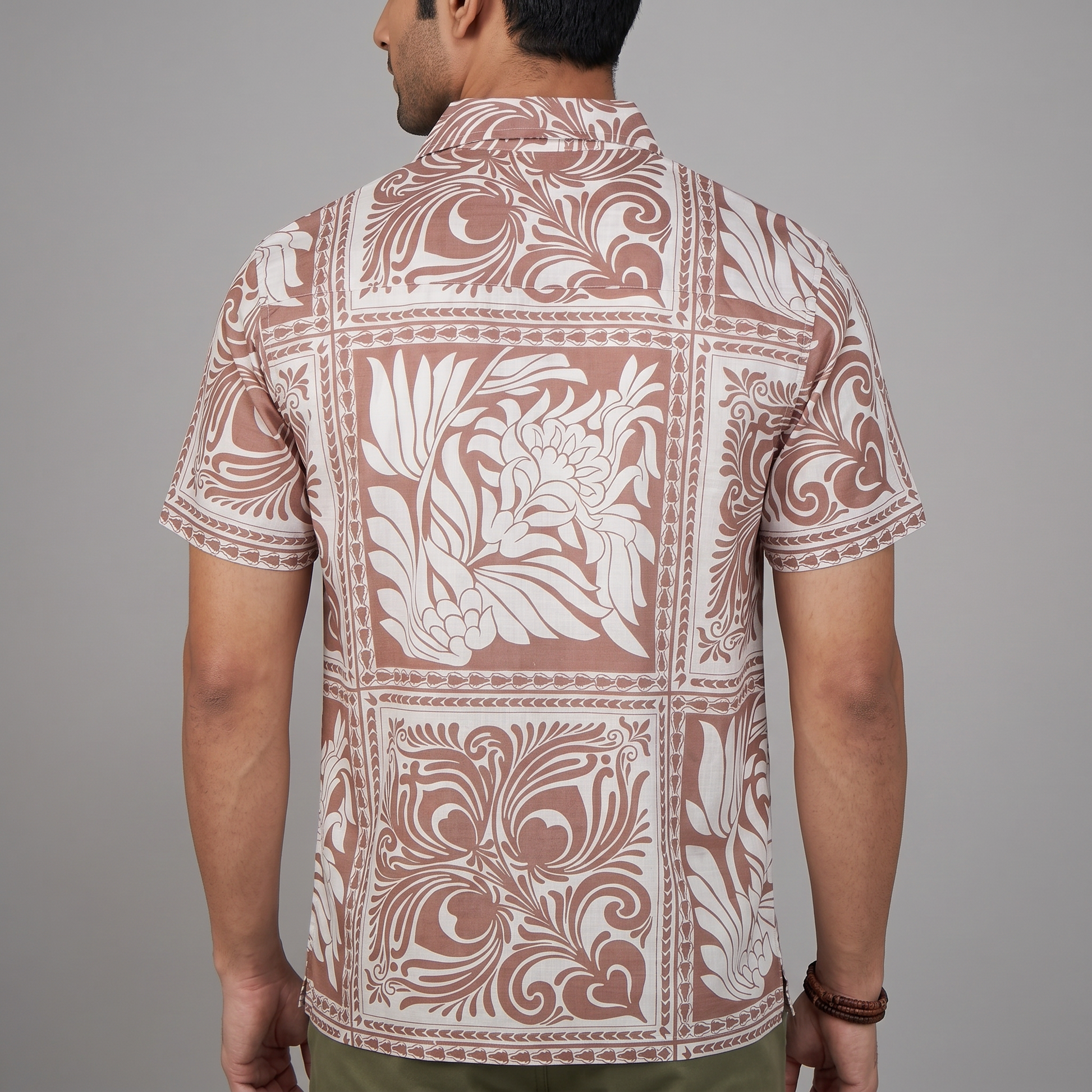 Cotton Printed Straight Shirt