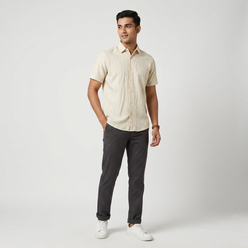 Cotton Solid Straight Shirt