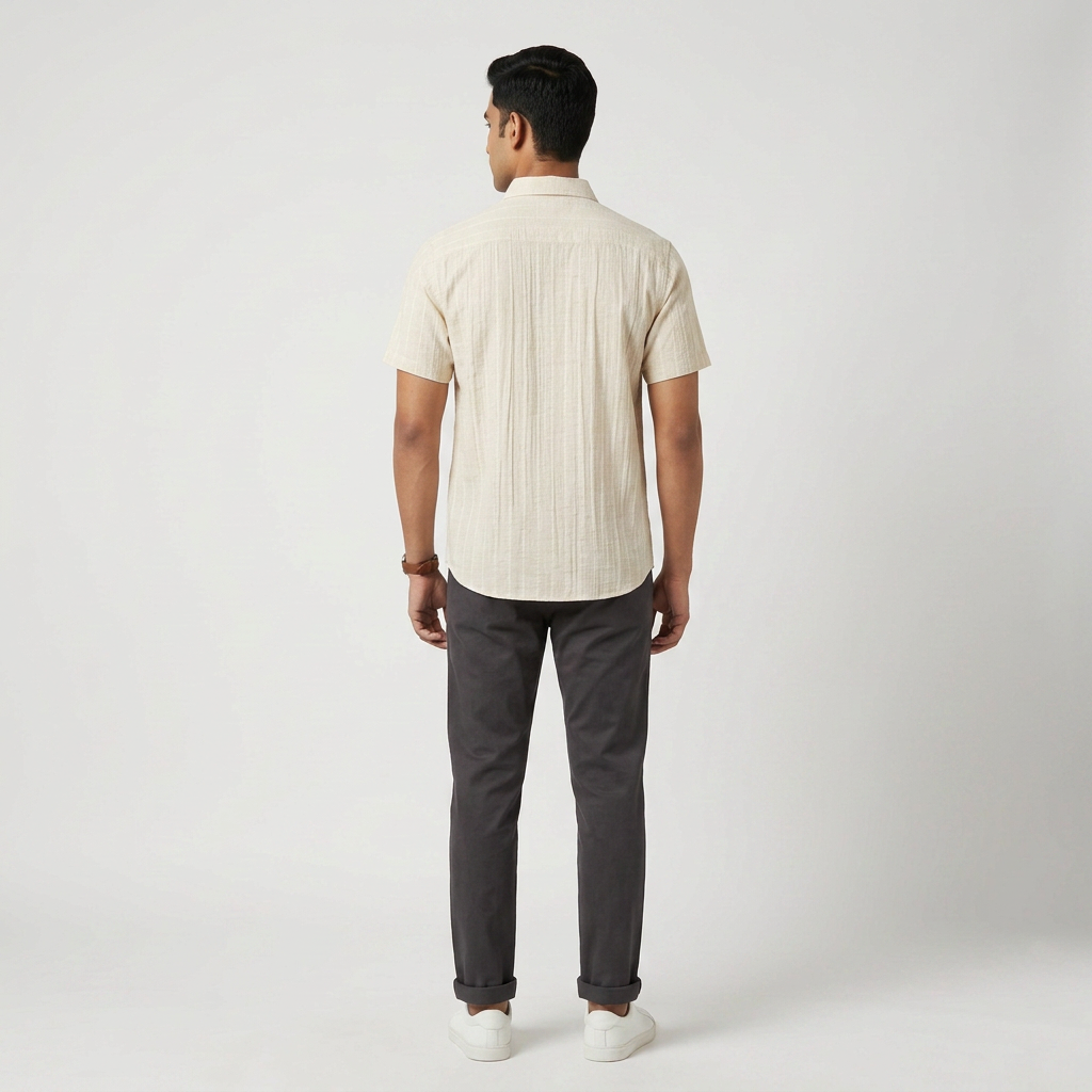 Cotton Solid Straight Shirt