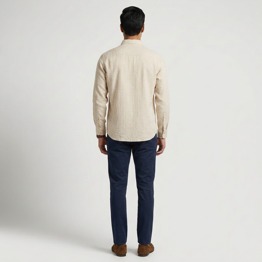 Cotton Structured Straight Shirt