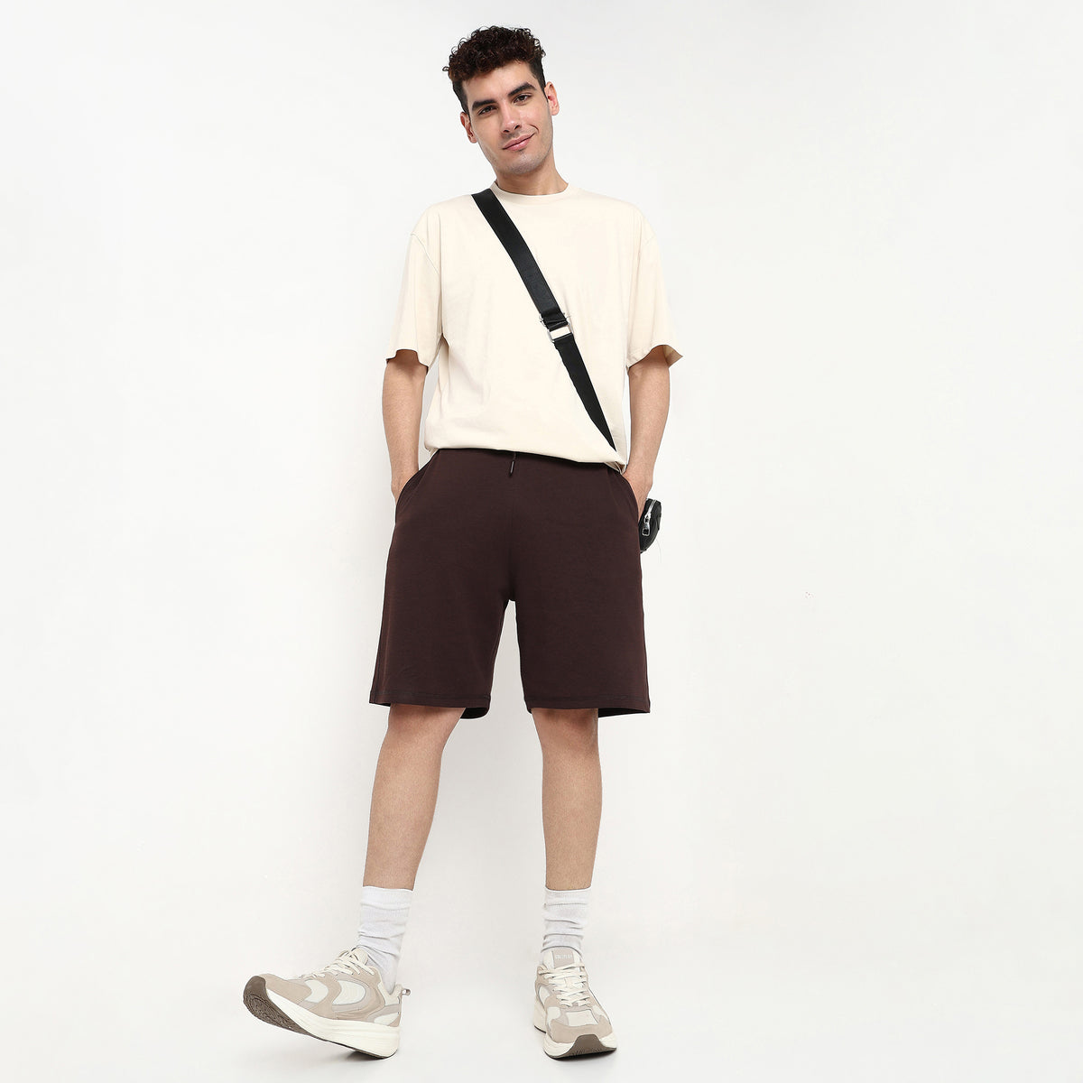 Solid Knee Length Shorts