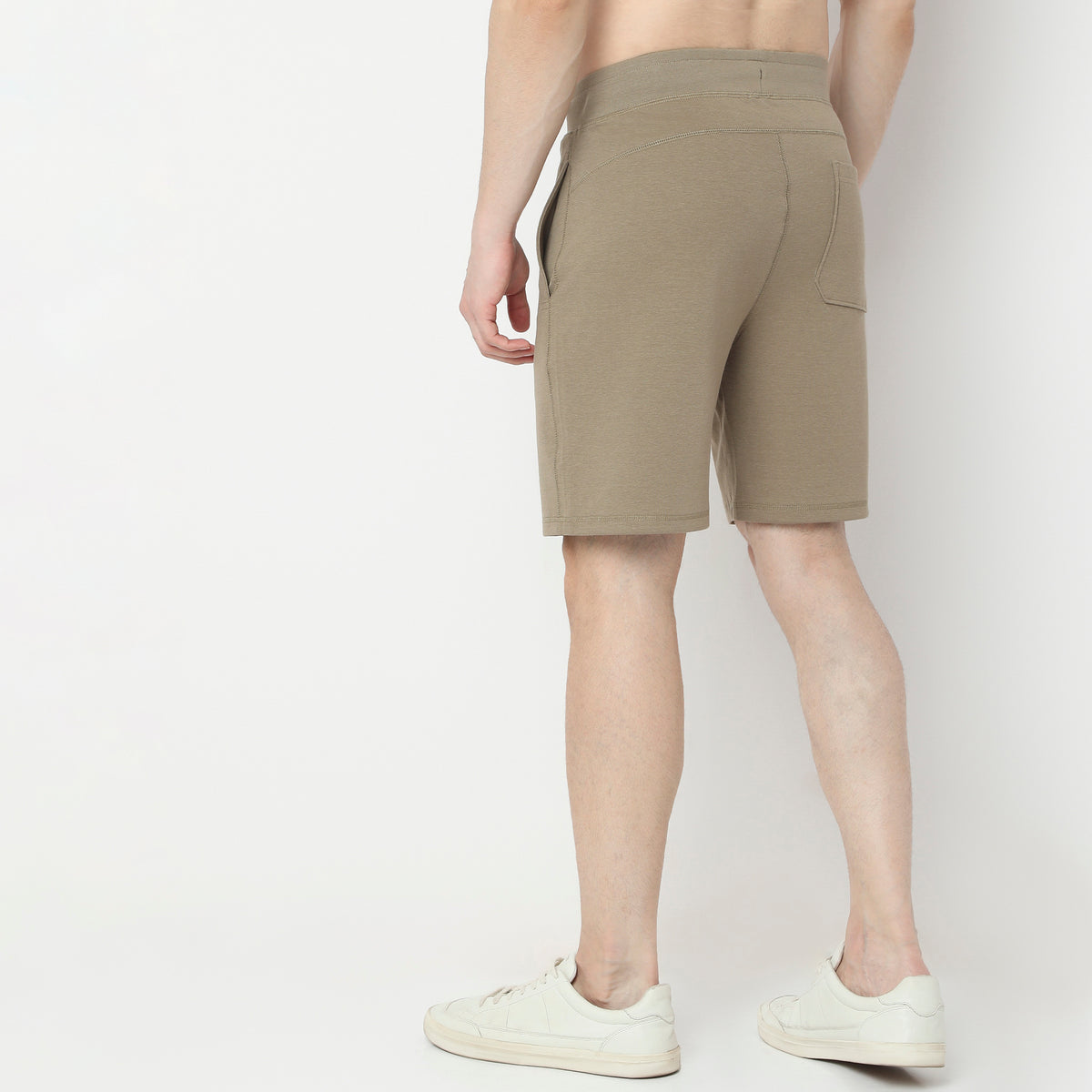 Solid Knee Length Shorts