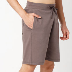 Solid Knee Length Shorts