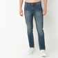Comfort Fit Solid Mid Rise Jeans