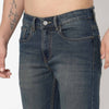 Comfort Fit Solid Mid Rise Jeans