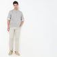 Regular Fit Solid Mid Rise Chinos