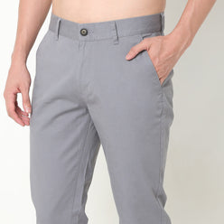 Regular Fit Solid Mid Rise Chinos