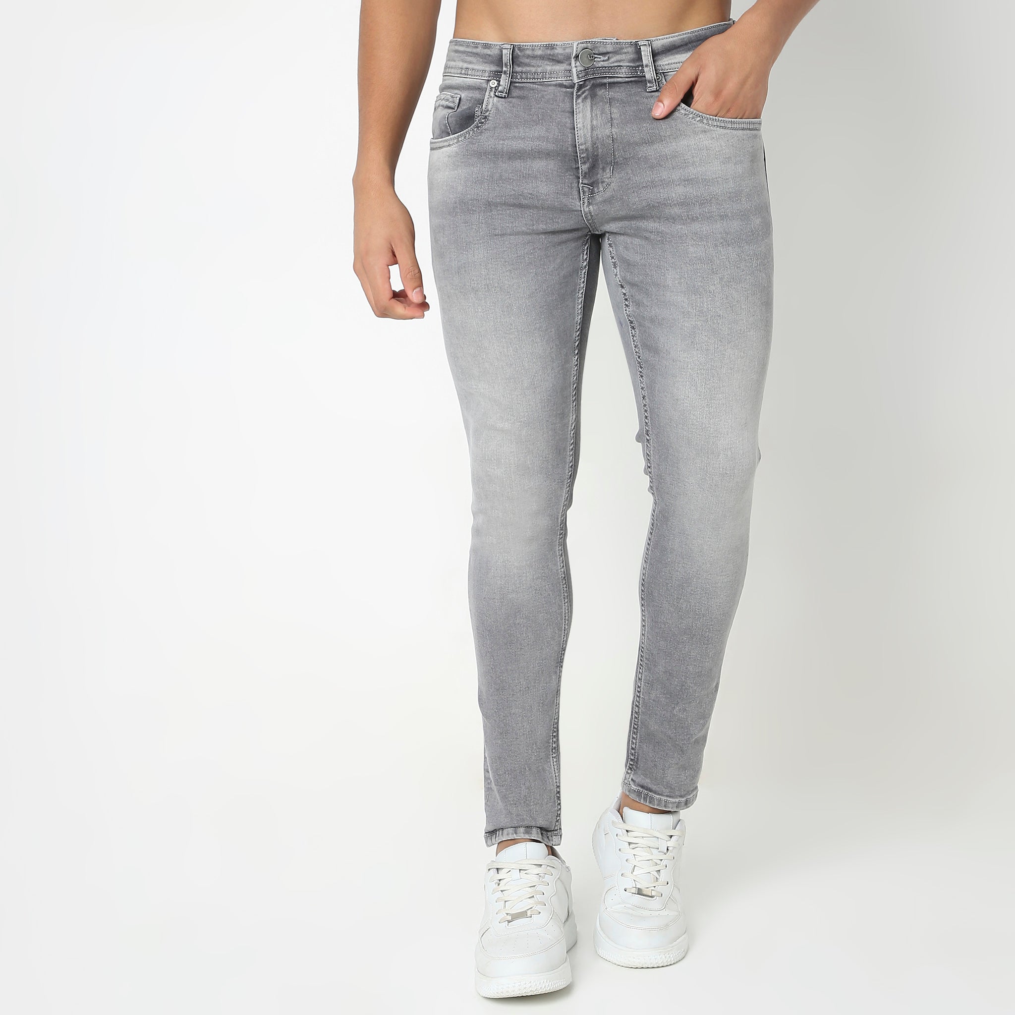 CQY Palme Heavenly High Rise Skinny factory Jeans Grey Denim