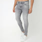 Skinny Fit Solid Mid Rise Jeans