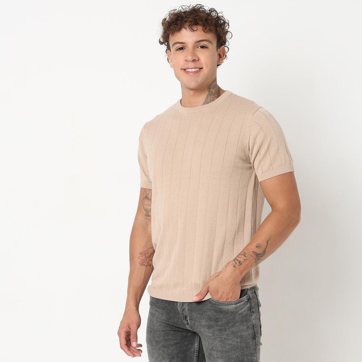 Regular Fit Structured T-Shirt