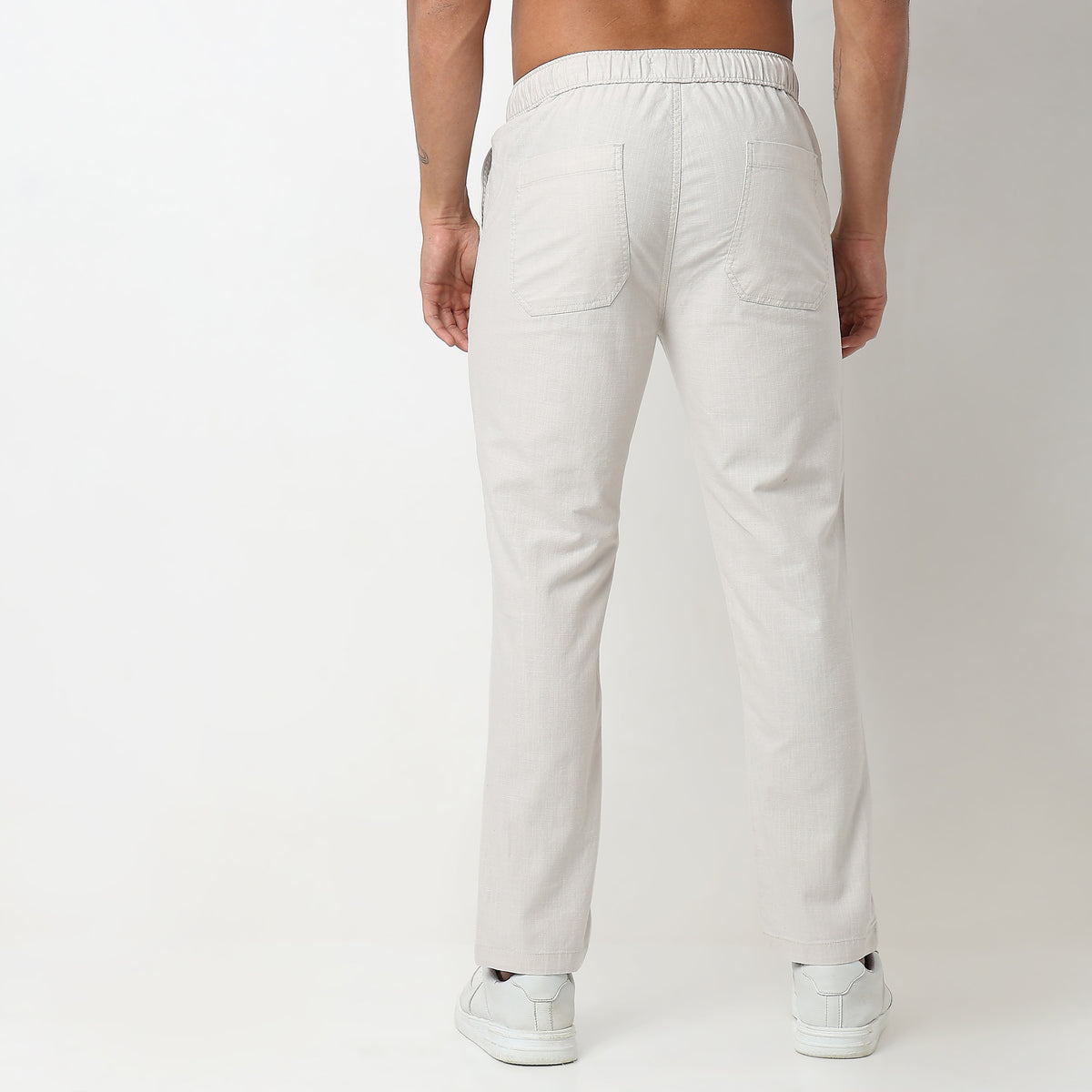 Regular Fit Solid Mid Rise Lounge Pants