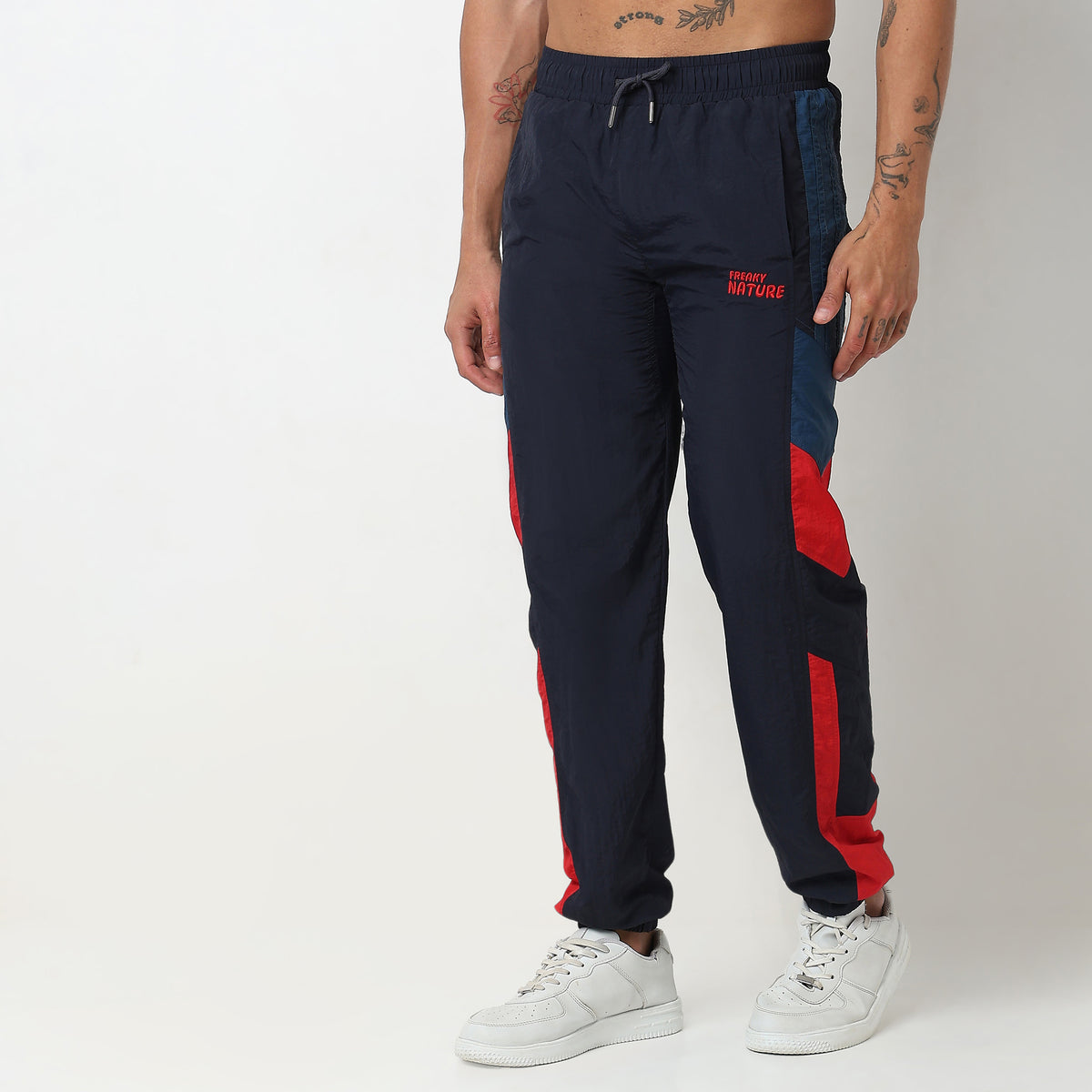 Oversize Solid Mid Rise Joggers